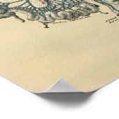 Humaan abdominale anatomie 1902  afdrukken poster (Hoek)