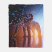 humaan Abstract olifant afrika Fleece Deken (Voorkant)