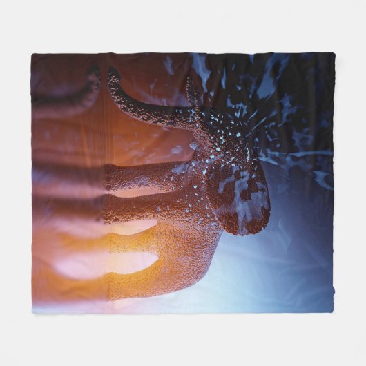 humaan Abstract olifant afrika Fleece Deken (Voorkant (Horizontaal))