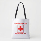 Humaan orgaan voor transplantatie tote bag (Voorkant)