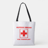Humaan orgaan voor transplantatie tote bag (Achterkant)