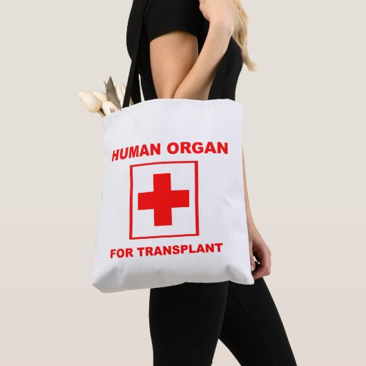 Humaan orgaan voor transplantatie tote bag (Dichtbij)