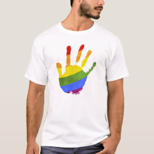 Humaan palmregenbooglgbt vlag T-Shirt