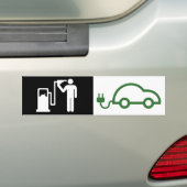 Humaan Pictogram Kamikaze brandstofverslaving Elek Bumpersticker (Op auto)