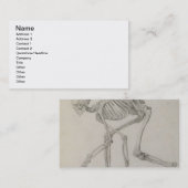 Humaan skelet: Lateraal uitzicht in Crouching Post Visitekaartje (Voorkant / Achterkant)