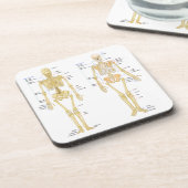 Humaan Skeleton met anatomiediagram Bier Onderzetter (Linkerzijde)