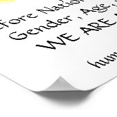 humaan, voor nationaliteit, kleur, geslacht, leeft poster (Hoek)