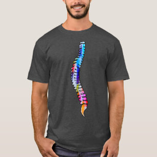 Humaan wervelkolom Waterverf anatomie T-shirt
