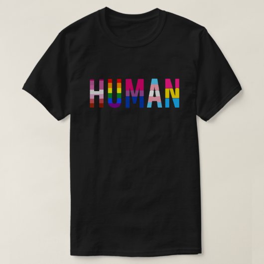 Humain LGBTQ+ Pride Month – Transgender, Lesbisch, T-shirt (Design voorkant)