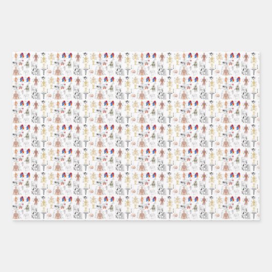Human Anatomy Charts Inpakpapier Vel (Voorkant)