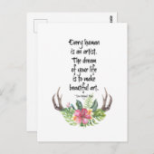 Human Artist Don Miguel Ruiz Quote Briefkaart (Voorkant / Achterkant)