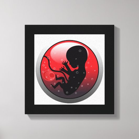 HUMAN BABY EMBRYO CANVAS AFDRUK (Voorkant)