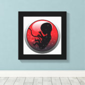 HUMAN BABY EMBRYO CANVAS AFDRUK (Insitu (Houten vloer))
