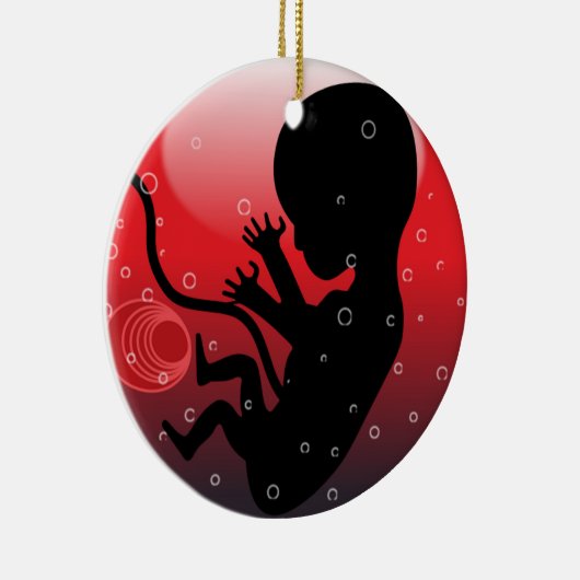 HUMAN BABY EMBRYO KERAMISCH ORNAMENT (Rechts)