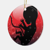 HUMAN BABY EMBRYO KERAMISCH ORNAMENT (Links)