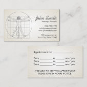 Human Body Massage Therapist Appointment Card Afsprakenkaartje (Voorkant / Achterkant)