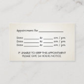 Human Body Massage Therapist Appointment Card Afsprakenkaartje (Achterkant)