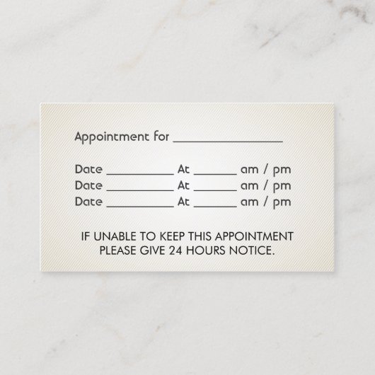 Human Body Massage Therapist Appointment Card Afsprakenkaartje (Achterkant)