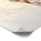 Human Brain Anatomy Print Franse Vintage (Hoek)