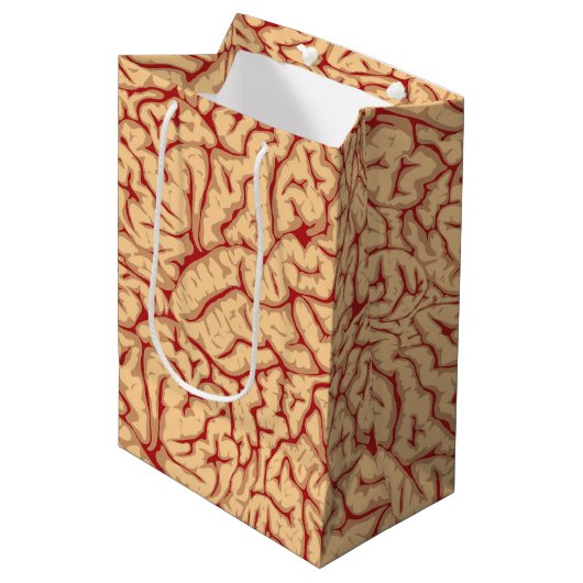 Human Brain | Creepy Brains Galore Funny Halloween Medium Cadeauzakje (Voorkant Gekanteld)