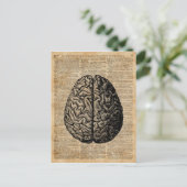 Human Brain Illustratie Dictionary Art Briefkaart (Staand voorkant)