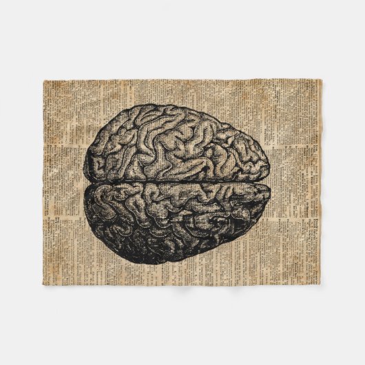 Human Brain  Illustratie Dictionary Art Fleece Deken (Voorkant (Horizontaal))