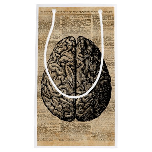 Human Brain Illustratie Dictionary Art Klein Cadeauzakje (Voorkant)