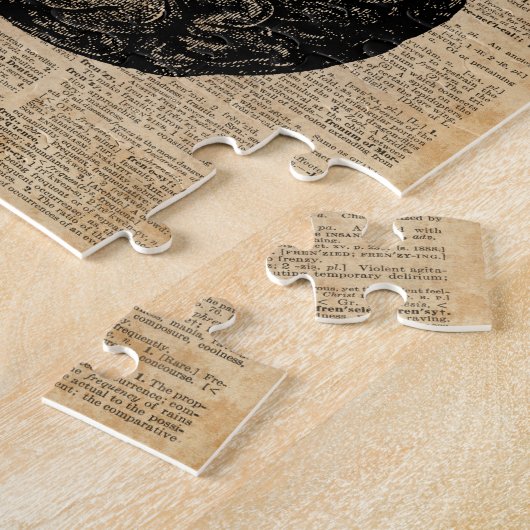 Human Brain  Illustratie Dictionary Art Legpuzzel (Zijkant)