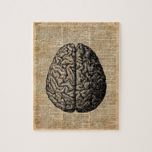 Human Brain Illustratie Dictionary Art Legpuzzel (Verticaal)