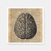 Human Brain  Illustratie Dictionary Art Servet (Voorkant)