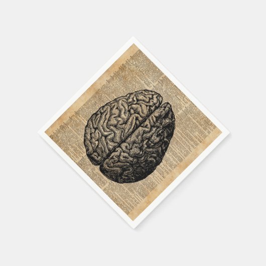 Human Brain  Illustratie Dictionary Art Servet (Hoek)