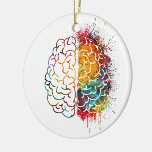 Human Brain Keramisch Ornament