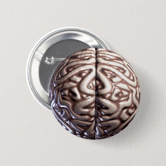 Human Brain Pin Buttonnen Ronde Button 5,7 Cm (Voorkant /achterkant)