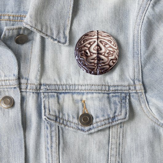 Human Brain Pin Buttonnen Ronde Button 5,7 Cm (In situ)