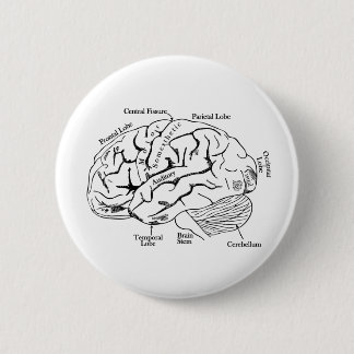 Human Brain Ronde Button 5,7 Cm
