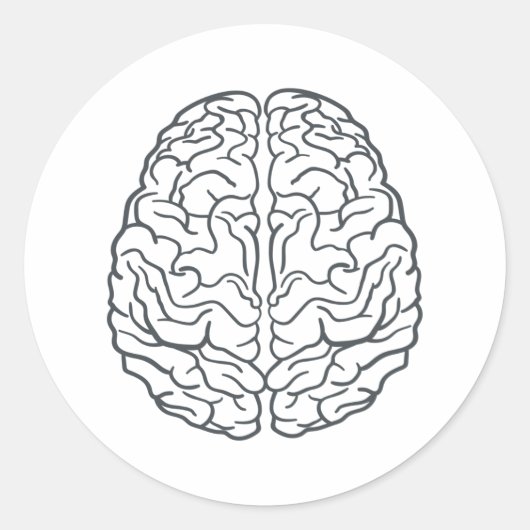 Human Brain Ronde Sticker (Voorkant)