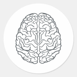 Human Brain Ronde Sticker
