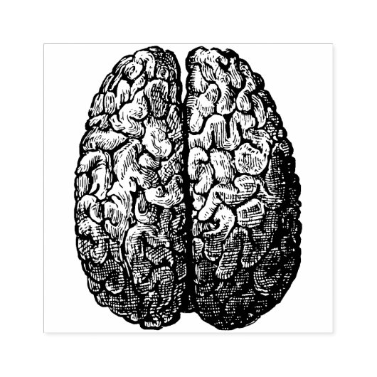 Human Brain Rubberstempel (Afrduk)
