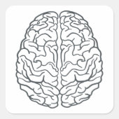 Human Brain Vierkante Sticker (Voorkant)