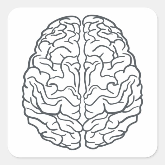 Human Brain Vierkante Sticker (Voorkant)