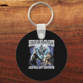 Human By Chance Alpha By Choice Cool Funny Alpha W Sleutelhanger (Voorkant)