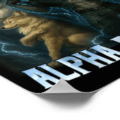 Human By Chance Alpha By Choice Funny Alpha Wolves Poster (Hoek)