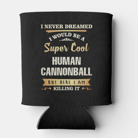 Human Cannonball Funny Novelty Blikjeskoeler (Achterkant)