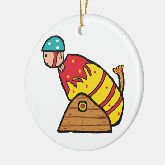 Human Cannonball Keramisch Ornament (Links)