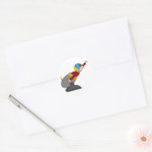 Human Cannonball Ronde Sticker (Envelop)