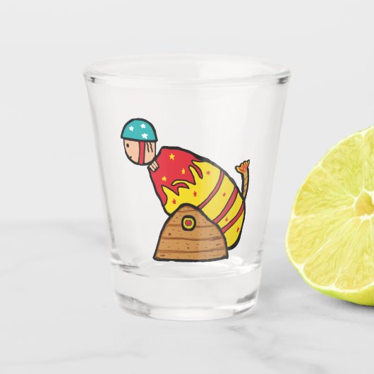 Human Cannonball Shot Glas (Voorkant)