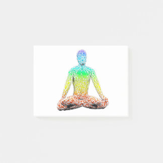 Human Chakra Chart on a Yogi Post-it® Notes