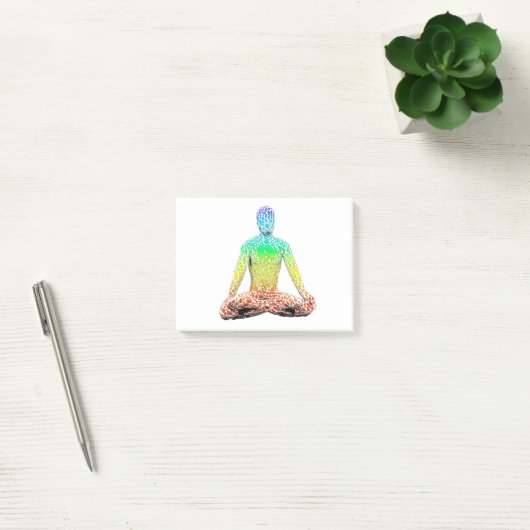 Human Chakra Chart on a Yogi Post-it® Notes (Kantoor)