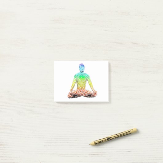 Human Chakra Chart on a Yogi Post-it® Notes (Op bureau)
