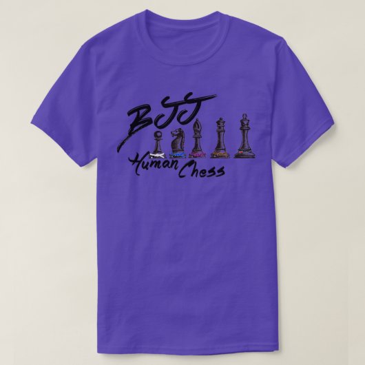 Human Chess Jiu Jitsu Black T-shirt (Design voorkant)